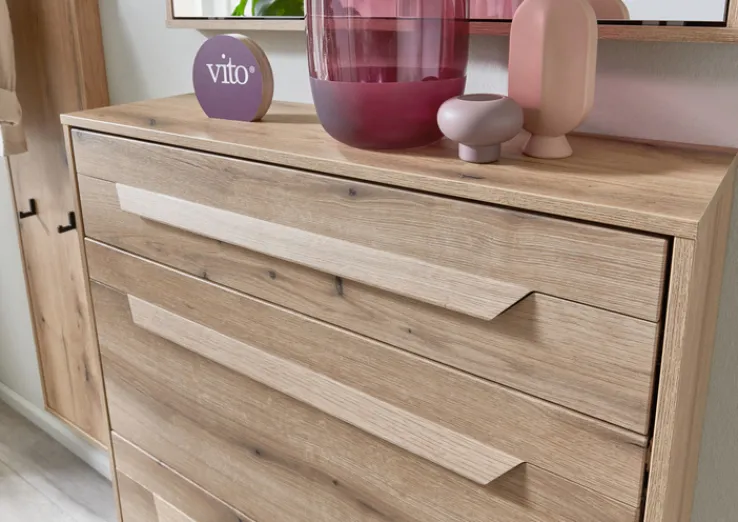 Garderobenpaneel PERADO 44 x 180 cm braun-Eiche Evoke Dekor