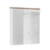 Garderobenpaneel RECESS weiß/braun 125 x 134 cm