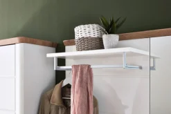 Garderobenpaneel RECESS weiß/braun 125 x 134 cm