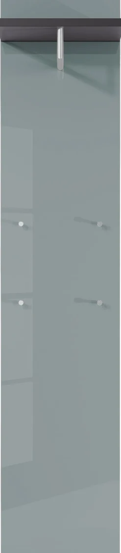 Garderobenpaneel SIRIANO 39 x 190 cm silbergrau/ anthrazit