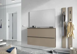 Garderobenpaneel SOLINO 15 x 170 cm Steingrau /Schwarz