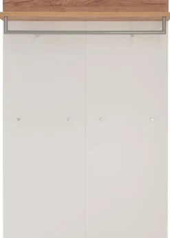 Garderobenpaneel THEO 96 x 147 cm Weiß/ Navarra Eiche NB