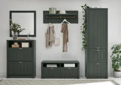 Garderobenschrank ASCOT 60 x 204 cm grün/goldfarbig