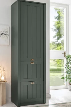 Garderobenschrank ASCOT 60 x 204 cm grün/goldfarbig