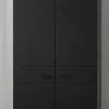 Garderobenschrank BOGOTA 70 x 211 cm Wildeiche massiv/anthrazit