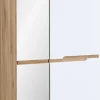Garderobenschrank CLYDE 65 x 192 cm weiß supermatt/Mauvella-Oak-Dekor