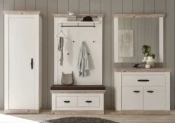 Garderobenschrank FLORENZ 73 x 201 cm weiß/braun