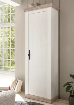 Garderobenschrank FLORENZ 73 x 201 cm weiß/braun