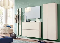 Garderobenschrank GARDASEE 60 x 165 cm sandfarben matt