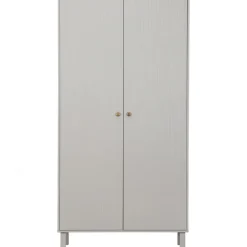Garderobenschrank MADU 100 x 195 cm cloud grey/goldfarbig