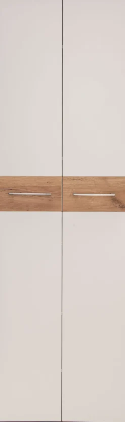 Garderobenschrank THEO Weiß/ Navarra Eiche NB
