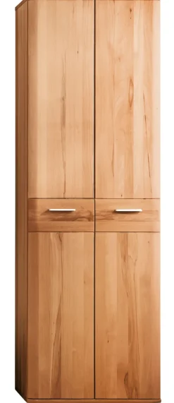 Garderobenschrank VEDURA 65 x 197 x 38 cm Teilmassiv braun