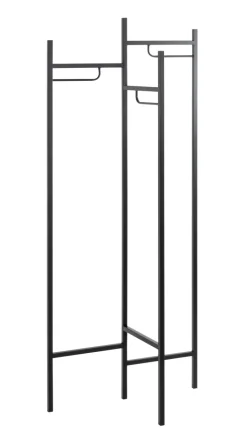 Garderobenständer 70 x 170 cm schwarz