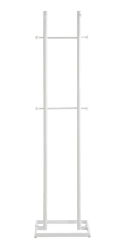 Garderobenständer 45 x 175 x 34 cm Metall weiß