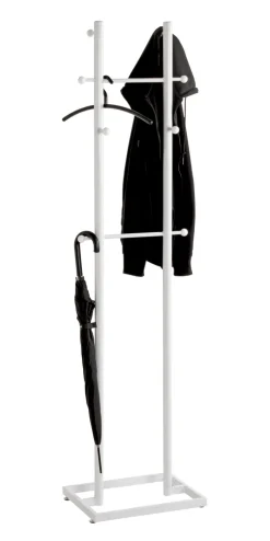 Garderobenständer 45 x 175 x 34 cm Metall weiß