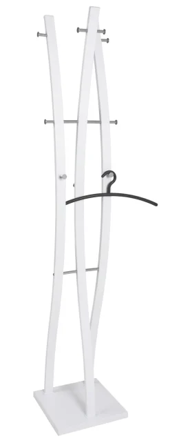 Garderobenständer BENNO 35 x 180 x 35 cm Chrom weiß