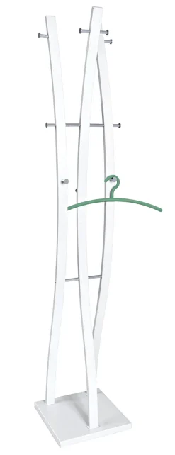 Garderobenständer BENNO 35 x 180 x 35 cm Chrom weiß