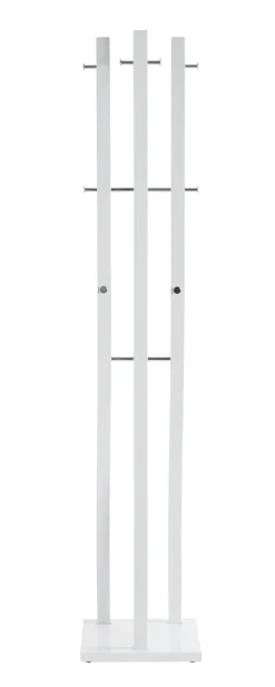 Garderobenständer BENNO 35 x 180 x 35 cm Chrom weiß