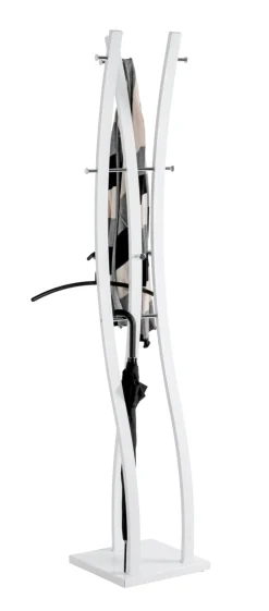 Garderobenständer BENNO 35 x 180 x 35 cm Chrom weiß