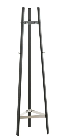 Garderobenständer PAUL 47 x 177 cm Metall Chrom/schwarz