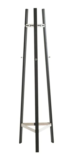 Garderobenständer PAUL 47 x 177 cm Metall Chrom/schwarz