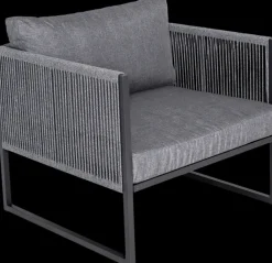 Garden FLAIR Garten FLAIR Loungesessel Outdoor RENO anthrazit /Rope grau