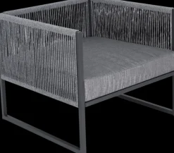 Garden FLAIR Garten FLAIR Loungesessel Outdoor RENO anthrazit /Rope grau