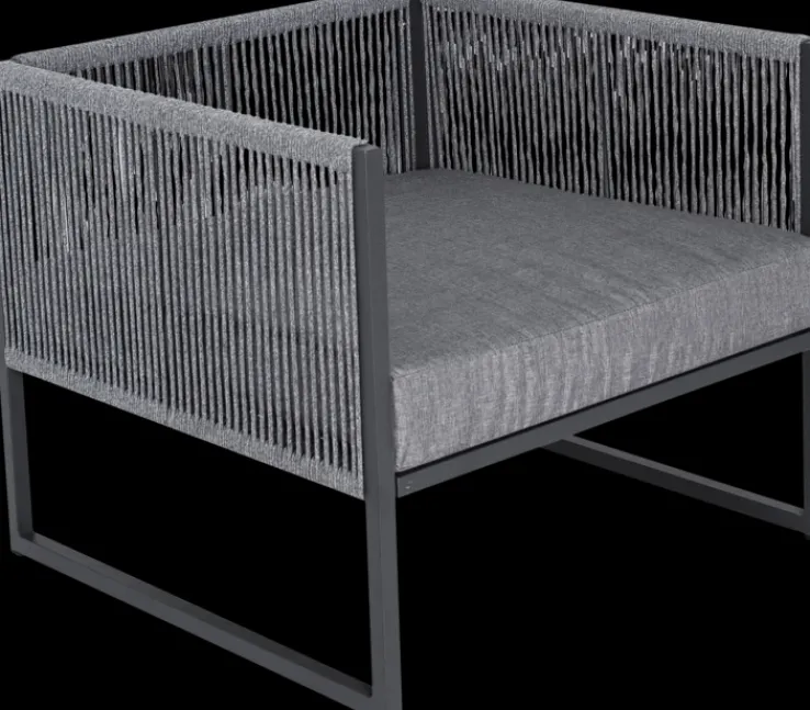 Garden FLAIR Garten FLAIR Loungesessel Outdoor RENO anthrazit /Rope grau