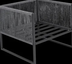 Garden FLAIR Garten FLAIR Loungesessel Outdoor RENO anthrazit /Rope grau