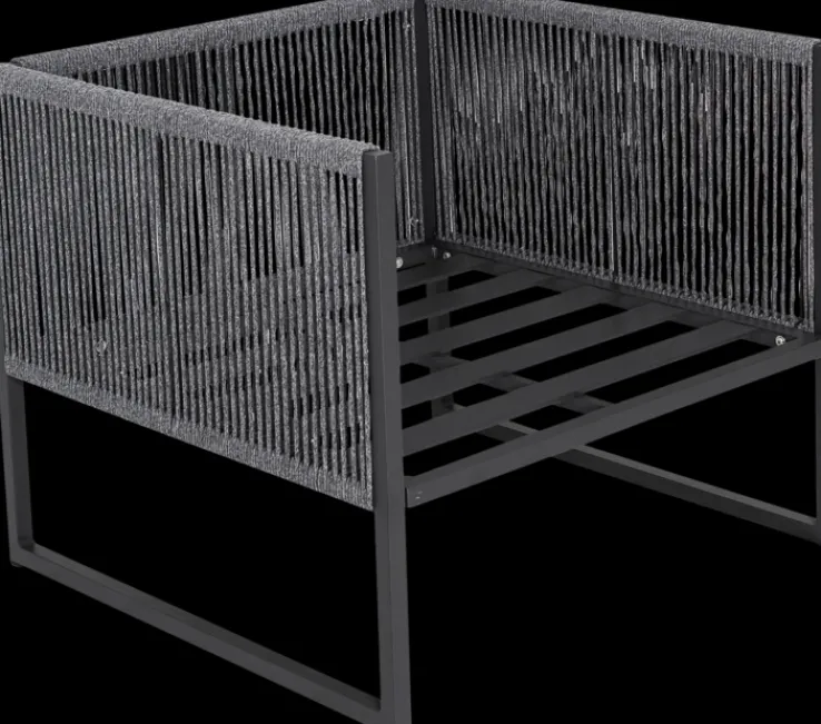 Garden FLAIR Garten FLAIR Loungesessel Outdoor RENO anthrazit /Rope grau