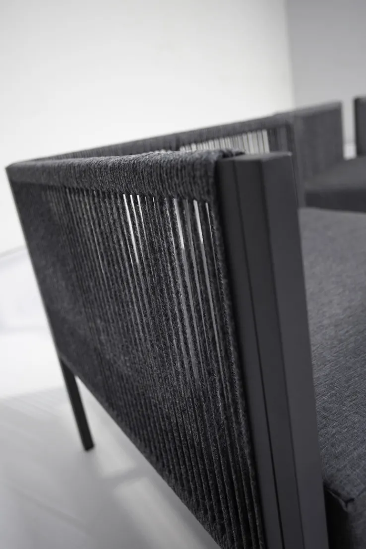 Garden FLAIR Garten FLAIR Loungesessel Outdoor RENO anthrazit /Rope grau