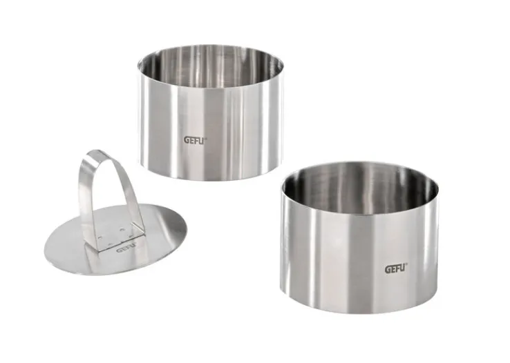 GEFU Dessert-u. Vorspeisenringe 3-teiliges Set silberfarbig