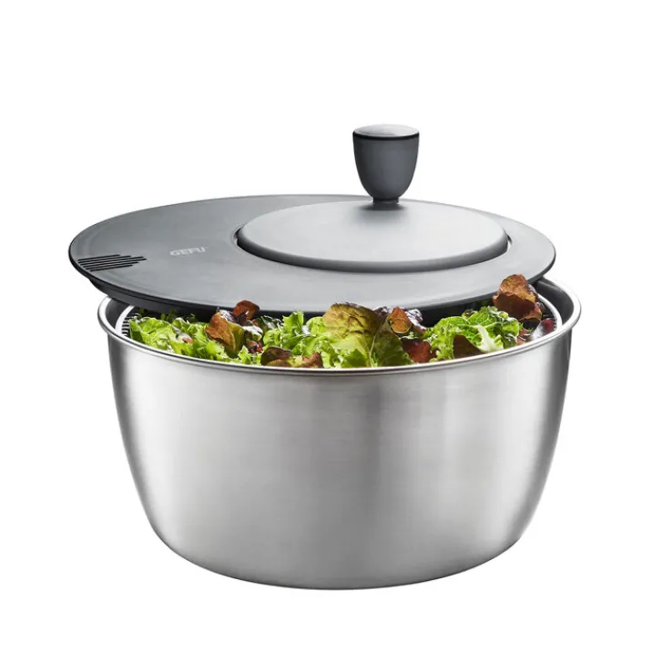GEFU Salatschleuder ROTARE 25 cm Edelstahl silberfarbig