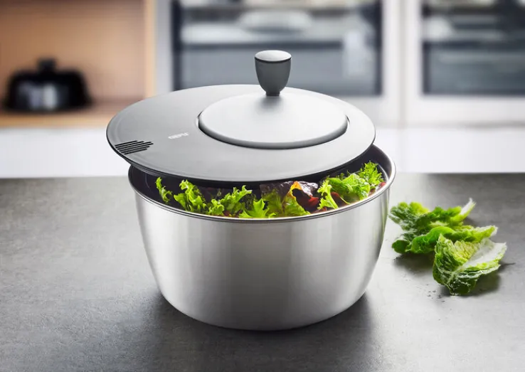 GEFU Salatschleuder ROTARE 25 cm Edelstahl silberfarbig