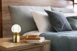 GLOBO Akku LED Tischlampe JULSY messingfarbig /klar