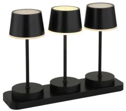 GLOBO Akku LED Tischleuchte DAWSON, Kunststoff/Metall, 30 x 21,6 x 8,5 cm Schwarz