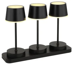 GLOBO Akku LED Tischleuchte DAWSON, Kunststoff/Metall, 30 x 21,6 x 8,5 cm Schwarz