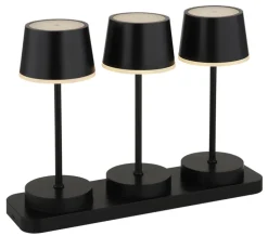 GLOBO Akku LED Tischleuchte DAWSON, Kunststoff/Metall, 30 x 21,6 x 8,5 cm Schwarz