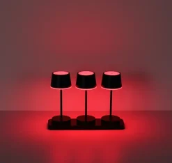 GLOBO Akku LED Tischleuchte DAWSON, Kunststoff/Metall, 30 x 21,6 x 8,5 cm Schwarz