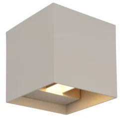 GLOBO LED Außenwandleuchte VERONIKA 10x10 cm sandfarbig