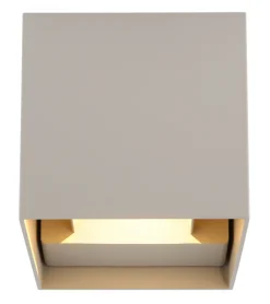 GLOBO LED Außenwandleuchte VERONIKA 10x10 cm sandfarbig