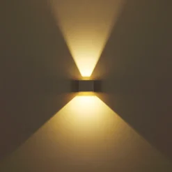 GLOBO LED Außenwandleuchte VERONIKA 10x10 cm sandfarbig