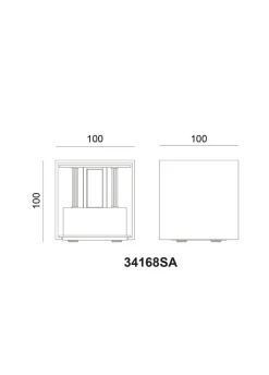 GLOBO LED Außenwandleuchte VERONIKA 10x10 cm sandfarbig