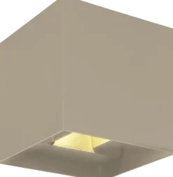 GLOBO LED Außenwandleuchte VERONIKA 10x10 cm sandfarbig