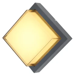 GLOBO LED Außenwandleuchte JALLA II 16x16 cm anthrazit