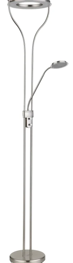 GLOBO LED Deckenfluter EBRO 2-flg nickelfarbig