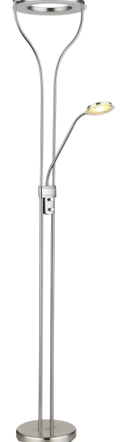 GLOBO LED Deckenfluter EBRO 2-flg nickelfarbig