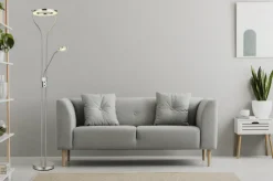 GLOBO LED Deckenfluter EBRO 2-flg nickelfarbig