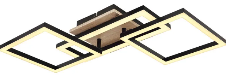 GLOBO LED Deckenlampe BOSSY 70 x 31 cm Holzoptik