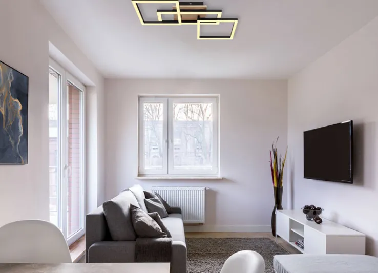 GLOBO LED Deckenlampe BOSSY 70 x 31 cm Holzoptik